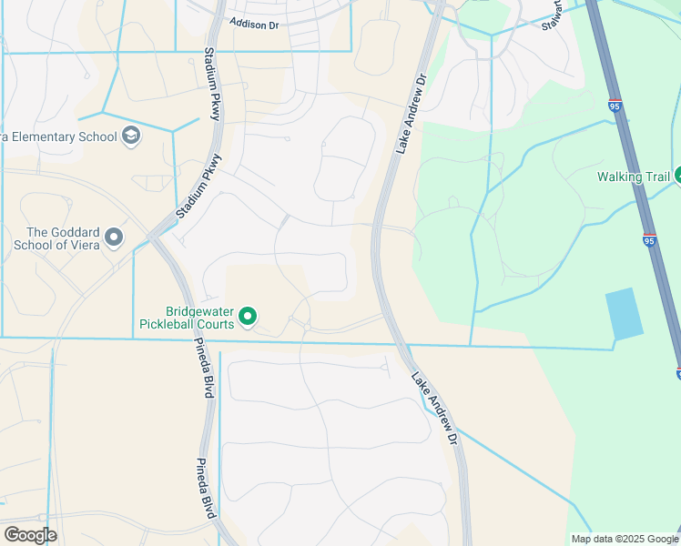 map of restaurants, bars, coffee shops, grocery stores, and more near 2125 Trift Bridge Circle in Melbourne