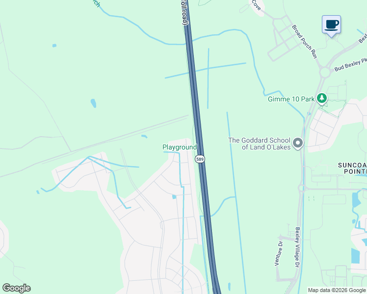 map of restaurants, bars, coffee shops, grocery stores, and more near 16107 State Road 54 in Odessa