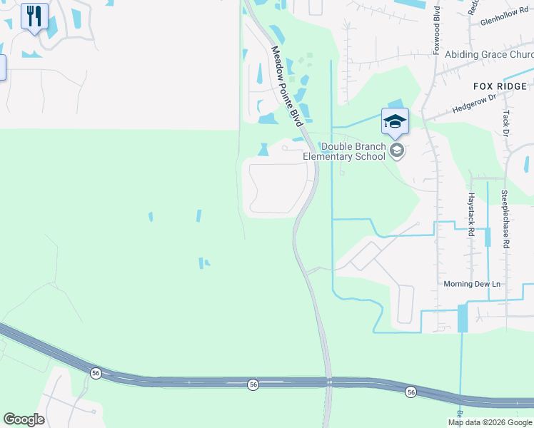 map of restaurants, bars, coffee shops, grocery stores, and more near 31052 Creekridge Drive in Wesley Chapel