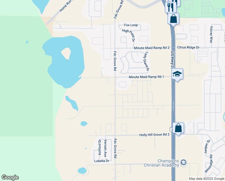 map of restaurants, bars, coffee shops, grocery stores, and more near 3501 Fdc Grove Road in Davenport