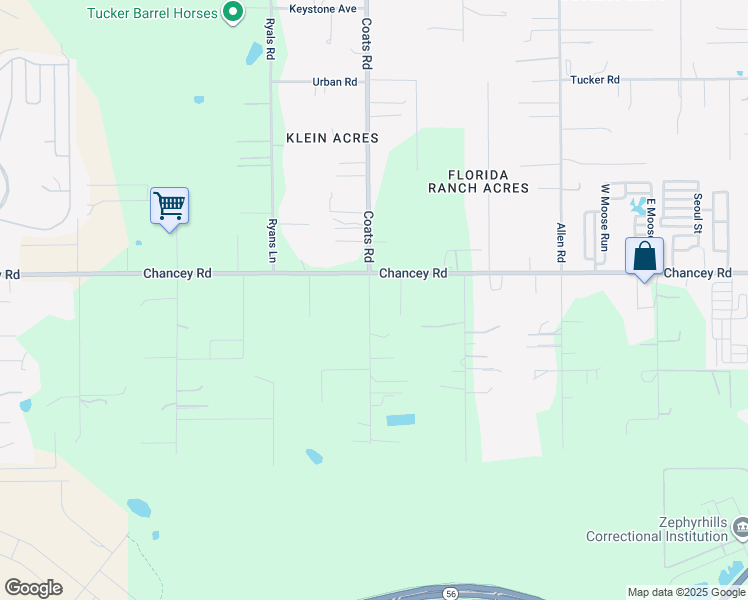 map of restaurants, bars, coffee shops, grocery stores, and more near 3418 Coats Road in Zephyrhills