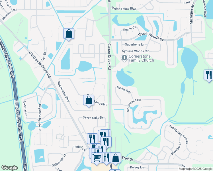 map of restaurants, bars, coffee shops, grocery stores, and more near 2210 Deata Court in St. Cloud
