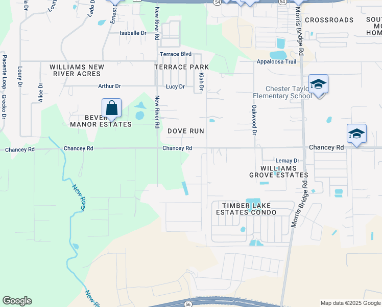 map of restaurants, bars, coffee shops, grocery stores, and more near 33908 Chancey Road in Zephyrhills