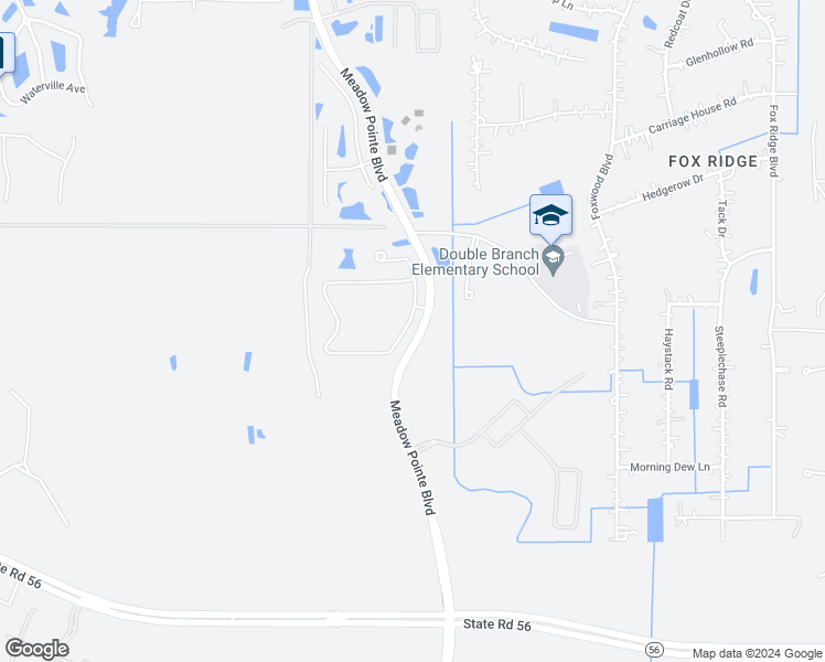 map of restaurants, bars, coffee shops, grocery stores, and more near 3500 Juneberry Drive in Wesley Chapel
