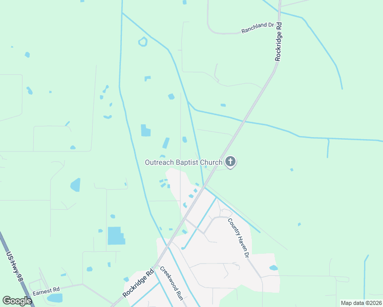 map of restaurants, bars, coffee shops, grocery stores, and more near 11410 Rockridge Road in Lakeland