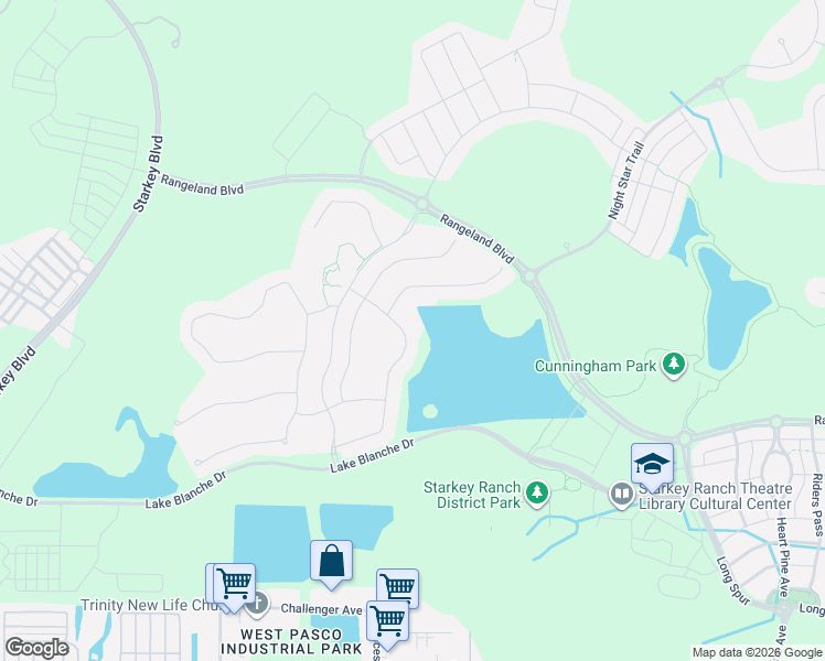 map of restaurants, bars, coffee shops, grocery stores, and more near 3428 Forsythia Drive in Odessa