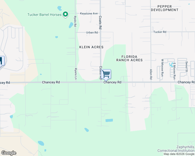 map of restaurants, bars, coffee shops, grocery stores, and more near 3529 Coats Road in Zephyrhills