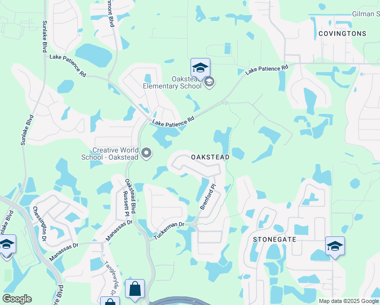 map of restaurants, bars, coffee shops, grocery stores, and more near 19701 Ellendale Drive in Land O' Lakes