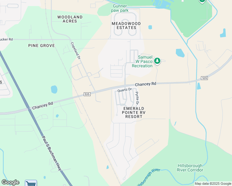 map of restaurants, bars, coffee shops, grocery stores, and more near 3528 Malachite Drive in Zephyrhills
