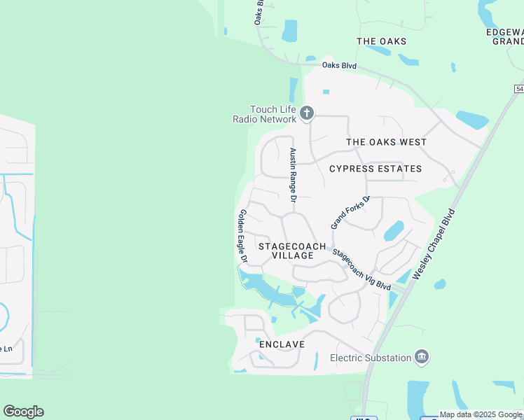 map of restaurants, bars, coffee shops, grocery stores, and more near 24836 Wild Frontier Drive in Land O' Lakes
