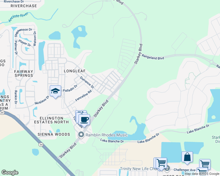 map of restaurants, bars, coffee shops, grocery stores, and more near 10653 Marsha Drive in New Port Richey