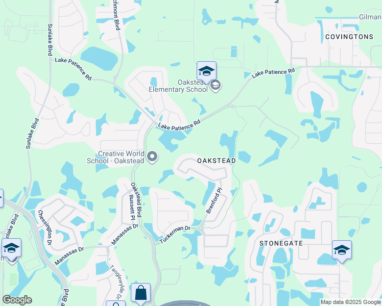 map of restaurants, bars, coffee shops, grocery stores, and more near 19701 Ellendale Drive in Land O' Lakes