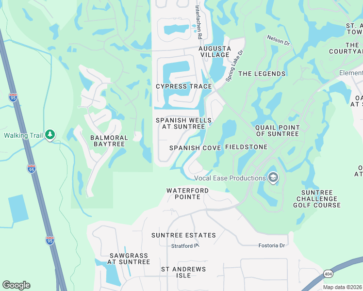 map of restaurants, bars, coffee shops, grocery stores, and more near 1024 Spanish Wells Drive in Melbourne