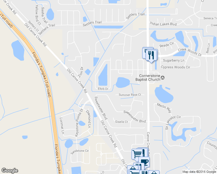 map of restaurants, bars, coffee shops, grocery stores, and more near 2950 Elbib Drive in St. Cloud