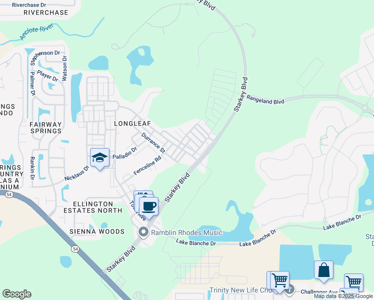 map of restaurants, bars, coffee shops, grocery stores, and more near 10643 Marsha Drive in New Port Richey