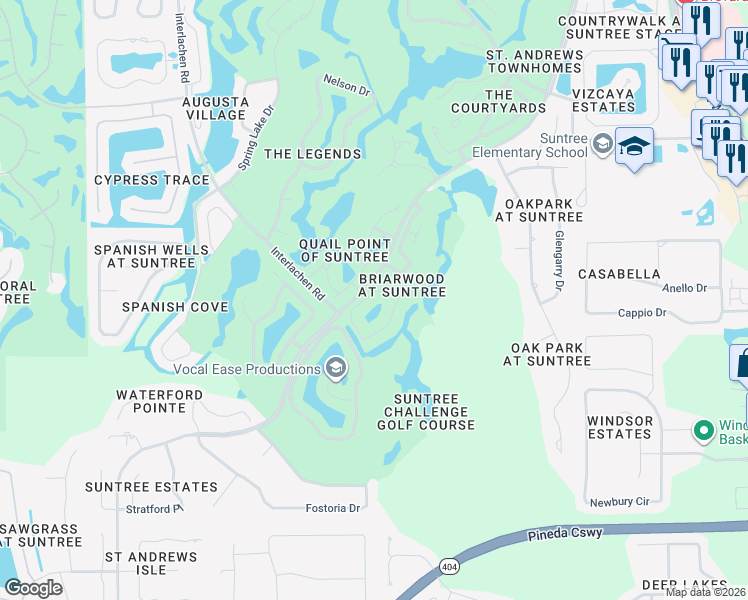 map of restaurants, bars, coffee shops, grocery stores, and more near 719 Kenwood Circle in Melbourne