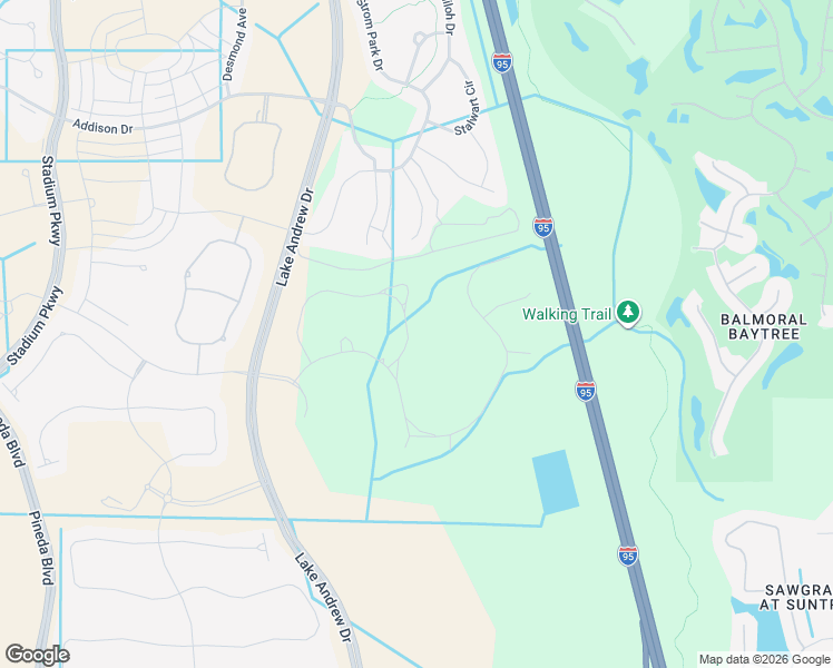 map of restaurants, bars, coffee shops, grocery stores, and more near 7907 Quimby Court in Melbourne