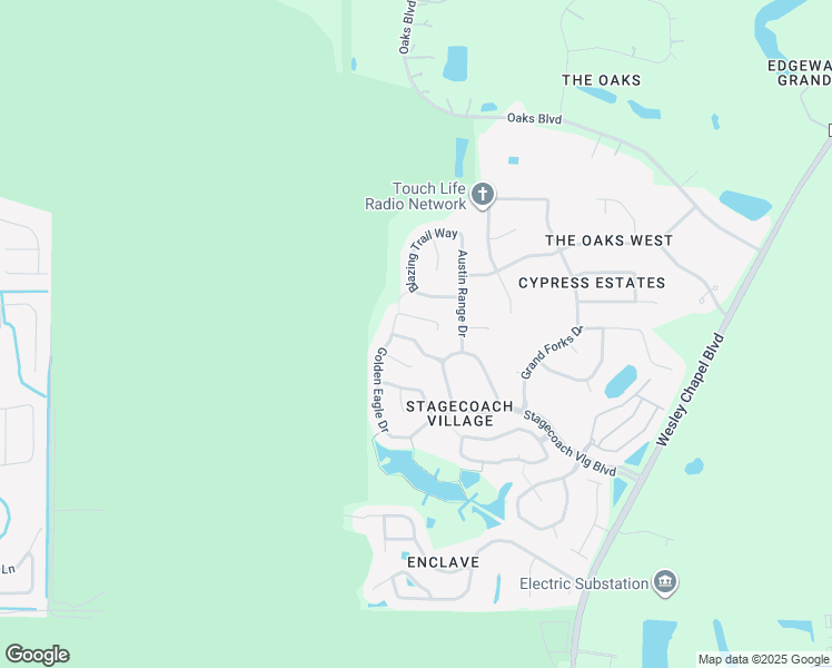 map of restaurants, bars, coffee shops, grocery stores, and more near 24831 Wild Frontier Drive in Pasco County