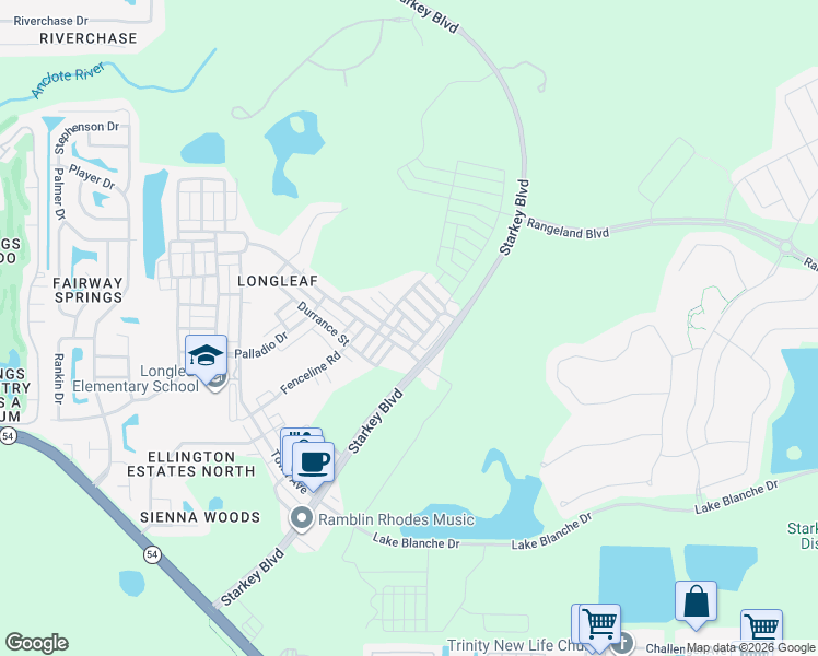 map of restaurants, bars, coffee shops, grocery stores, and more near 10643 Marsha Drive in New Port Richey