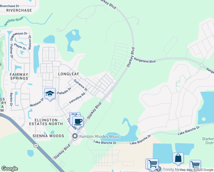 map of restaurants, bars, coffee shops, grocery stores, and more near 3502 Albritton Street in New Port Richey