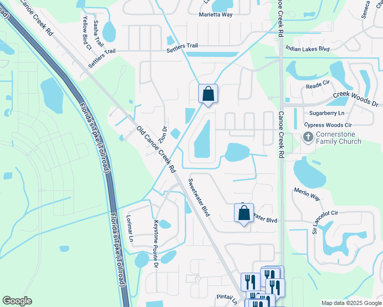 map of restaurants, bars, coffee shops, grocery stores, and more near 2994 Elbib Drive in Saint Cloud