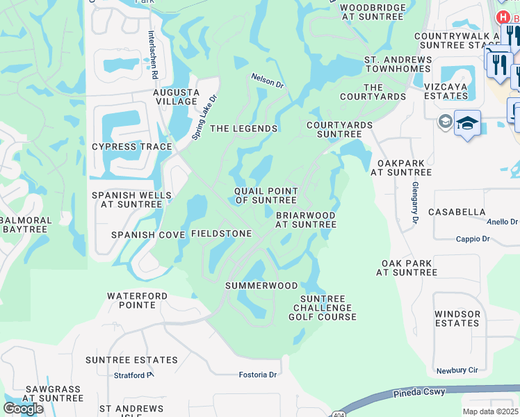 map of restaurants, bars, coffee shops, grocery stores, and more near 902 Ridge Lake Dr in Melbourne