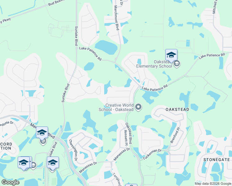 map of restaurants, bars, coffee shops, grocery stores, and more near 19332 Everton Place in Land O' Lakes