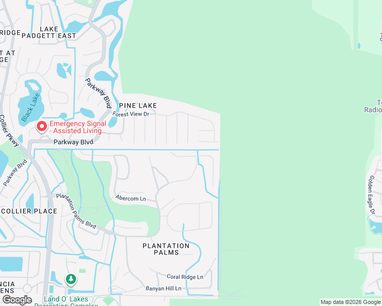 map of restaurants, bars, coffee shops, grocery stores, and more near 23815 Hastings Way in Land O' Lakes