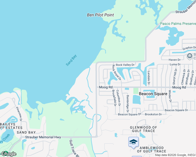 map of restaurants, bars, coffee shops, grocery stores, and more near 3547 Richboro Drive in Holiday