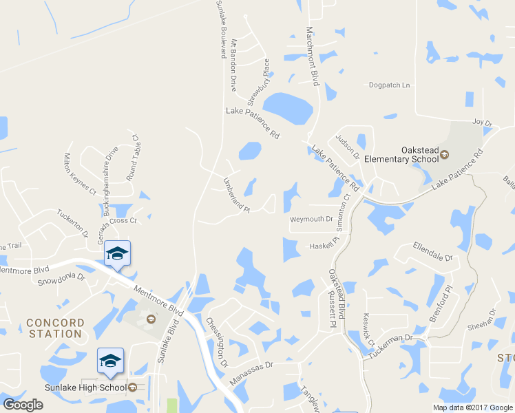 map of restaurants, bars, coffee shops, grocery stores, and more near 19292 Umberland Place in Land O' Lakes