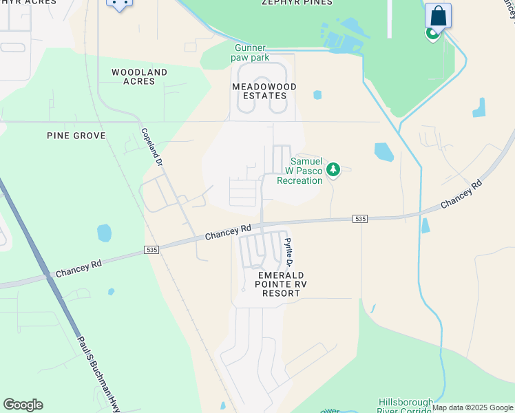 map of restaurants, bars, coffee shops, grocery stores, and more near 39633 Quartz Drive in Zephyrhills