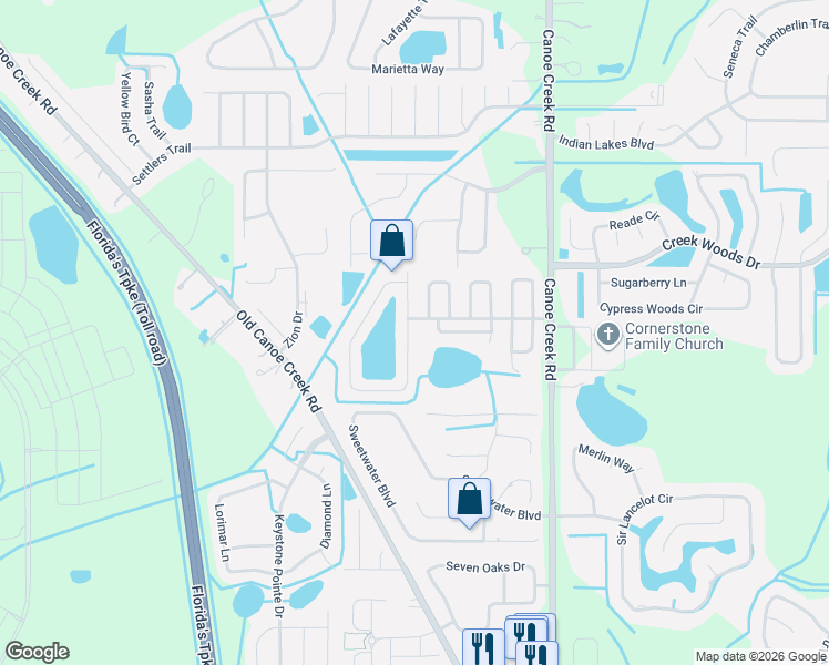 map of restaurants, bars, coffee shops, grocery stores, and more near 2925 Elbib Drive in Saint Cloud