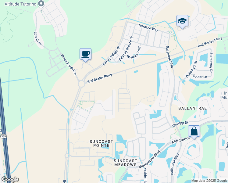map of restaurants, bars, coffee shops, grocery stores, and more near 3646 Fyfield Court in Land O' Lakes