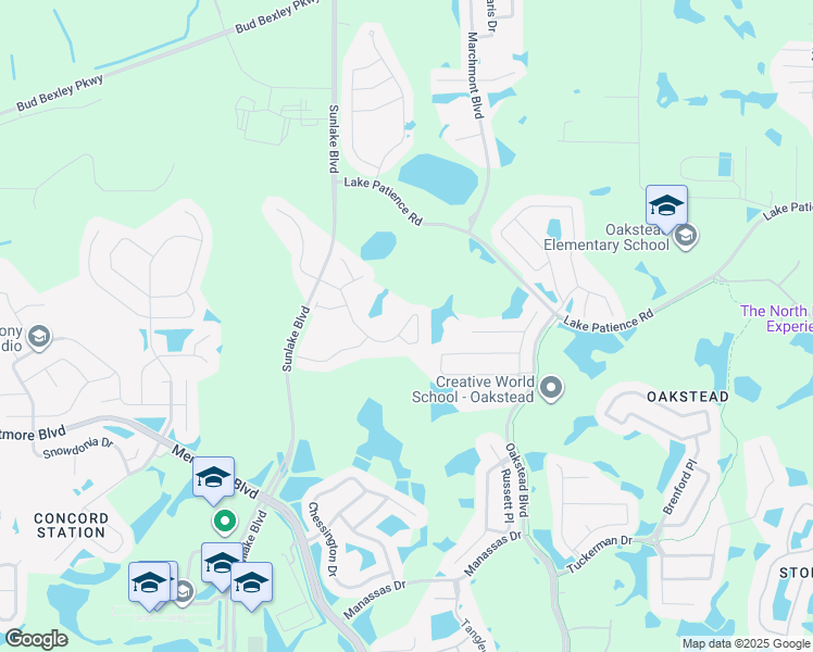 map of restaurants, bars, coffee shops, grocery stores, and more near Umberland Place in Land O' Lakes