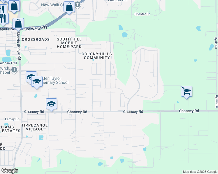 map of restaurants, bars, coffee shops, grocery stores, and more near 3631 Kalman Drive in Zephyrhills