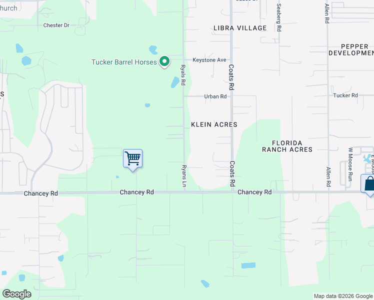 map of restaurants, bars, coffee shops, grocery stores, and more near 3636 Ryans Lane in Zephyrhills