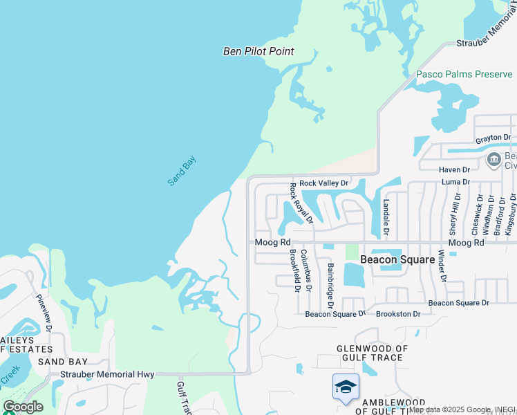 map of restaurants, bars, coffee shops, grocery stores, and more near 3634 Richboro Drive in Holiday