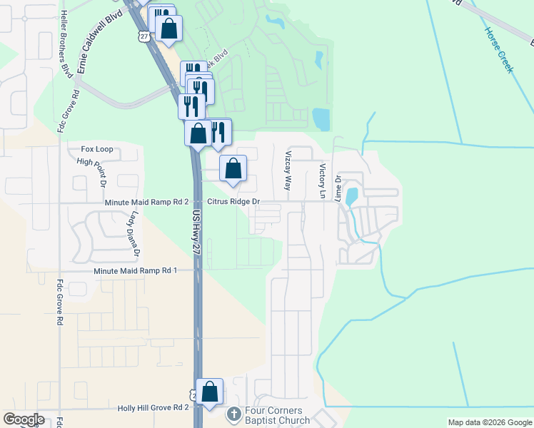 map of restaurants, bars, coffee shops, grocery stores, and more near 108 Boydfield Lane in Davenport