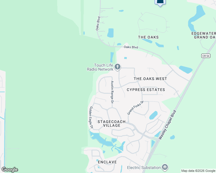 map of restaurants, bars, coffee shops, grocery stores, and more near 3752 Red Bluff Court in Land O' Lakes