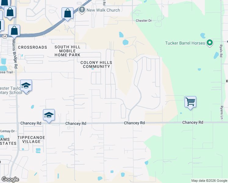 map of restaurants, bars, coffee shops, grocery stores, and more near 3807 Rockrose Lane in Zephyrhills