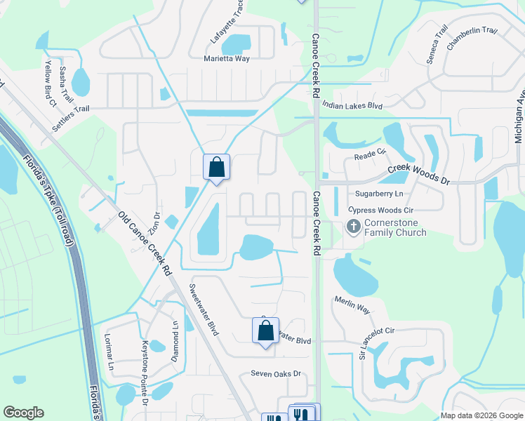 map of restaurants, bars, coffee shops, grocery stores, and more near 2945 Noah Circle in St. Cloud