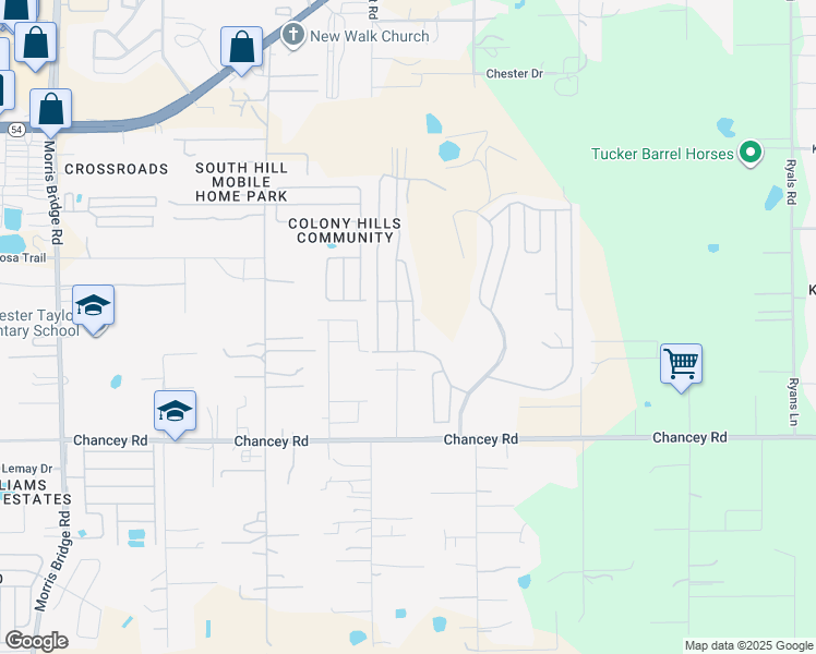 map of restaurants, bars, coffee shops, grocery stores, and more near 3807 Rockrose Lane in Zephyrhills