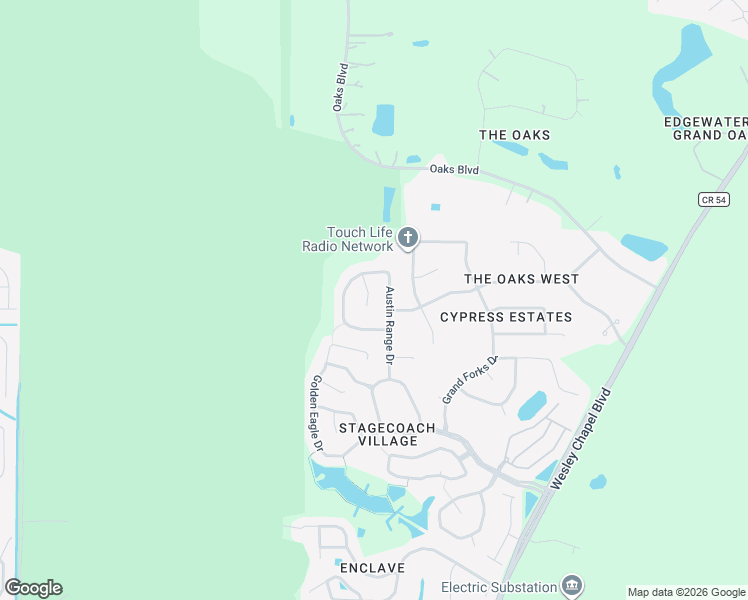 map of restaurants, bars, coffee shops, grocery stores, and more near 3752 Red Bluff Court in Land O' Lakes