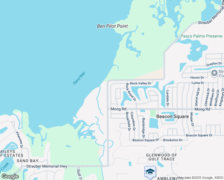 map of restaurants, bars, coffee shops, grocery stores, and more near 3634 Richboro Drive in Holiday