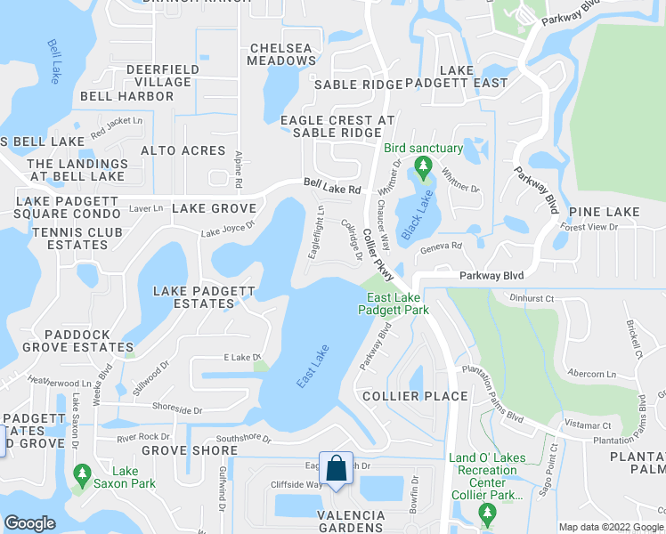 map of restaurants, bars, coffee shops, grocery stores, and more near 22947 Collridge Drive in Land O' Lakes