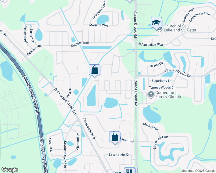 map of restaurants, bars, coffee shops, grocery stores, and more near 2945 Noah Cir in St Cloud