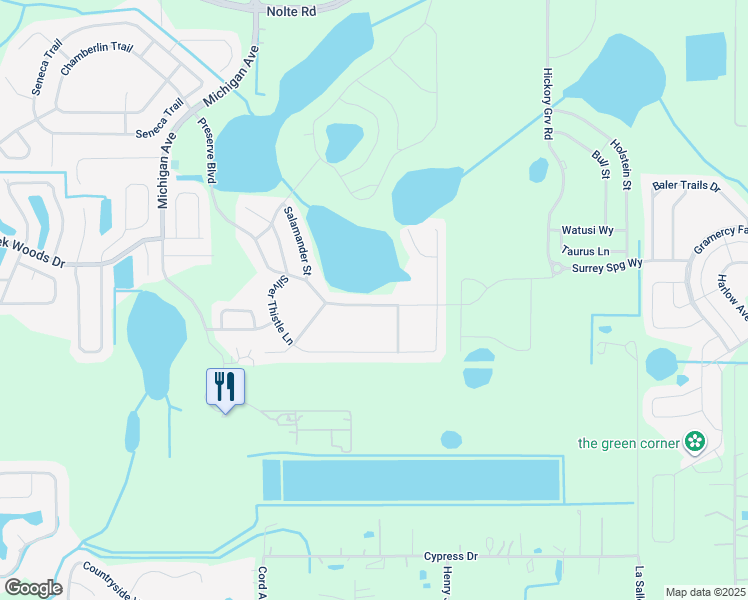 map of restaurants, bars, coffee shops, grocery stores, and more near 5061 Preserve Boulevard in Saint Cloud