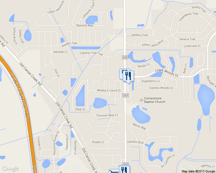 map of restaurants, bars, coffee shops, grocery stores, and more near 2945 Cialella Pass in St. Cloud
