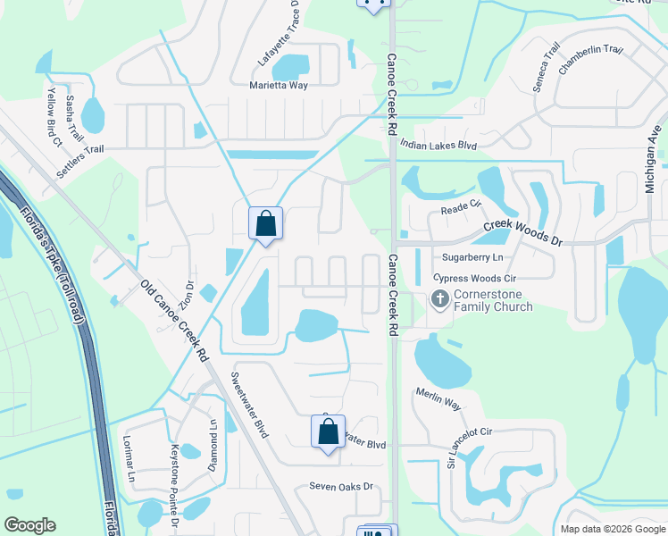 map of restaurants, bars, coffee shops, grocery stores, and more near 2945 Cialella Pass in St. Cloud