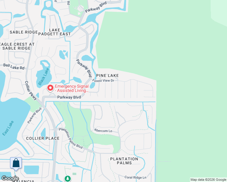map of restaurants, bars, coffee shops, grocery stores, and more near 3809 Meridian Place in Land O' Lakes